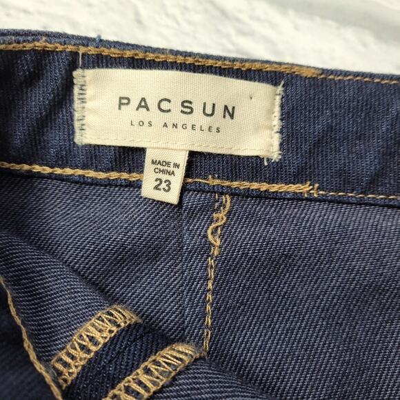 Pacsun Joplin High Waisted Dark Wash Tulip Skirt size 23 - Picture 3 of 6